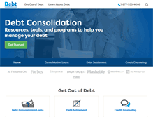 Tablet Screenshot of debtconsolidation.com